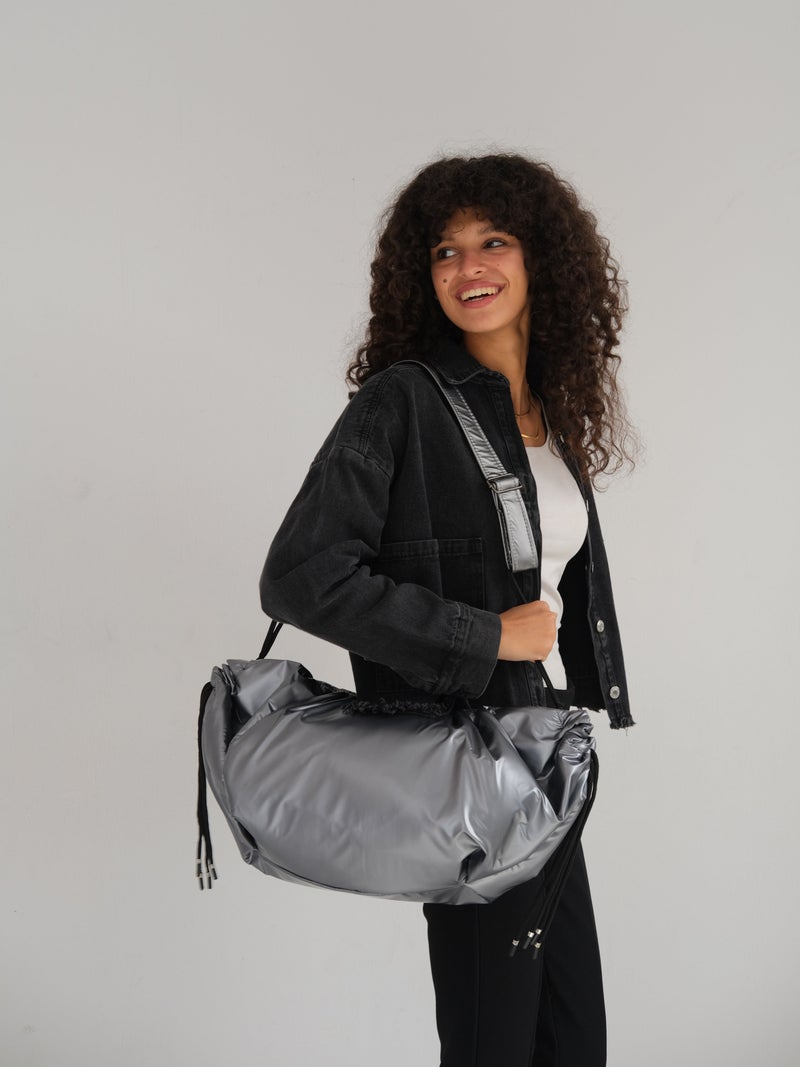 Zuri Bag Large string bag - Dark Silver - Image 1